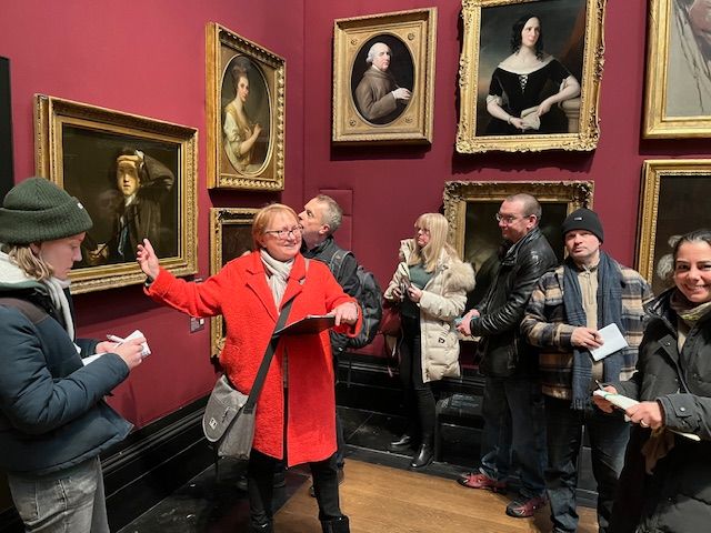 Students learning their internal guiding skills